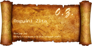 Osgyáni Zita névjegykártya